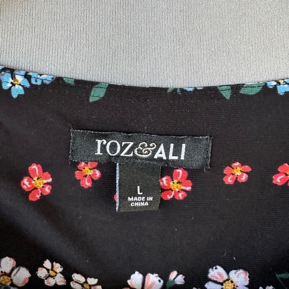 🎉5 for $45🎉 Roz & Ali floral dress size L - Picture 6 of 8